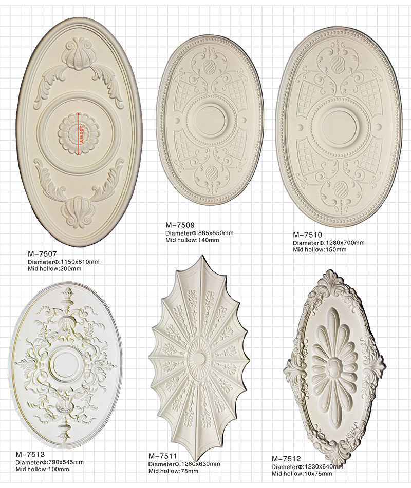 White ceiling medallion