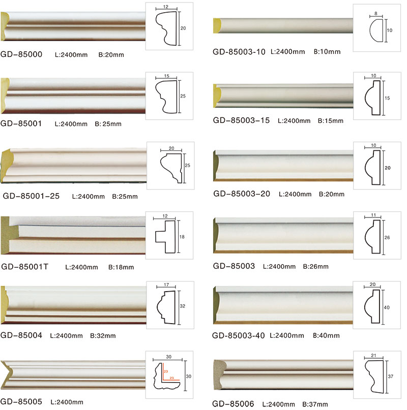 Polyurethane plain moulding